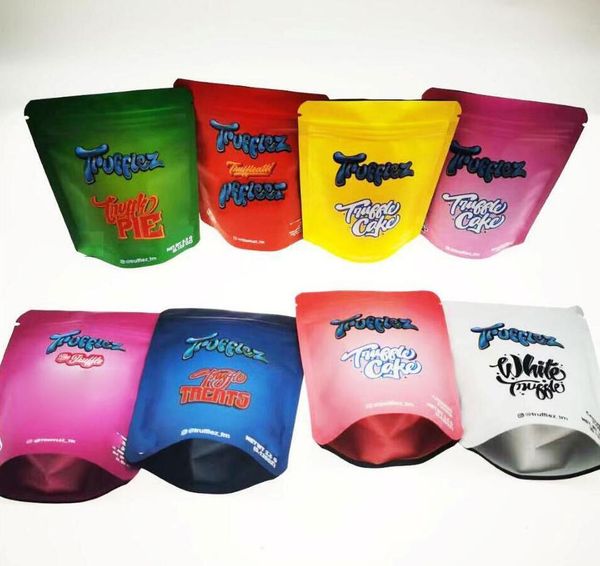 

3.5g white trufflez bag scotti cake resealable edibles bags gummies package pie truffle candy gummy mylar packaging bag