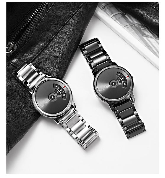 

watches men's skeleton quartz watch, Silver