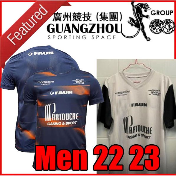 

22 23 maillot montpellier hsc soccer jerseys germain 2023 2022 home awaythird wahi maillot de foot savanier cozza labord crd mavididi footba, Black;yellow