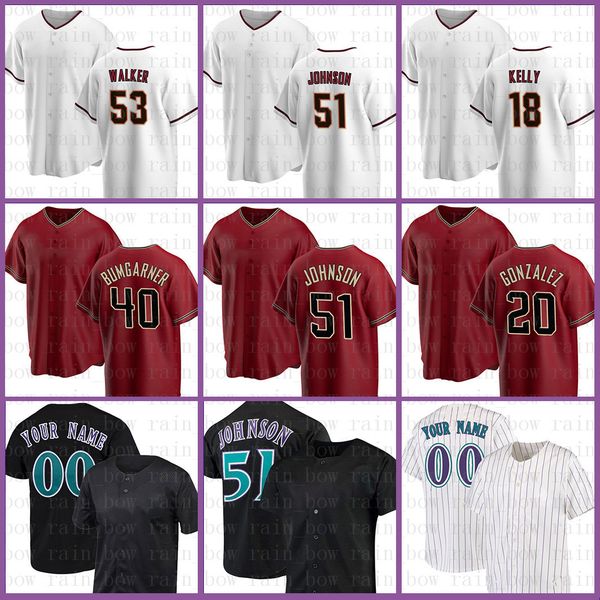 

diamondbacks randy johnson baseball jersey madison bumgarner luis gonzalez christian walker carson kelly nick ahmed stuart fairchild seth be, Blue;black
