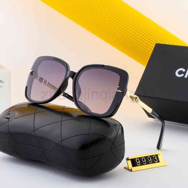 

designer channel sunglasses cycle luxurious woman mens fashion highdefinition polarized small fragrance pearl inlaid temperament baseball, White;black