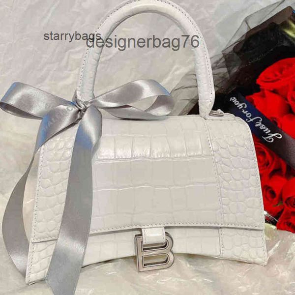 

bag balencaigaass women classic handbags 2022 's bags hourglass b family crocodile b-shaped leathe 29a9