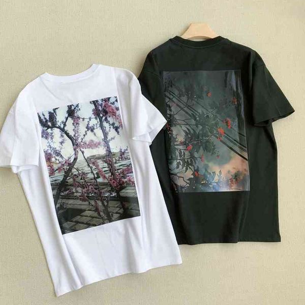 

correct flower sleeve fabric high street brand t-shirt 2022 luxury brand fashion design sweatshirts, White;black