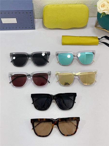 

new designer sunglasses uv400 first g-box sunglass gg0976 the same versatile metal leg men's and women's trend sun glasses for men, White;black