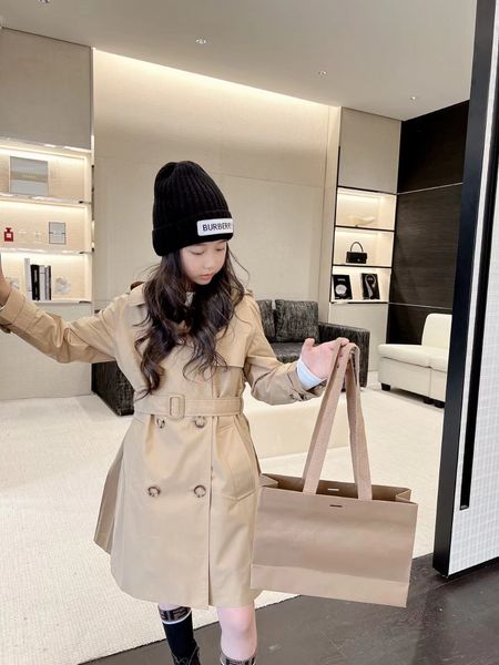 

designer kid brown color tench coats set 100-160cm fashion designer girl boutique sets cotton materials wholesale autumn, Camo