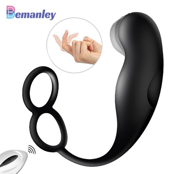 Männliches Prostata-Massagegerät, Fernbedienung, Vibrator, Masturbation, Sexspielzeug, Analplug, Penis-Verschlussring, Fingerschnalle, Herren-Anus, Erwachsene 18 220413