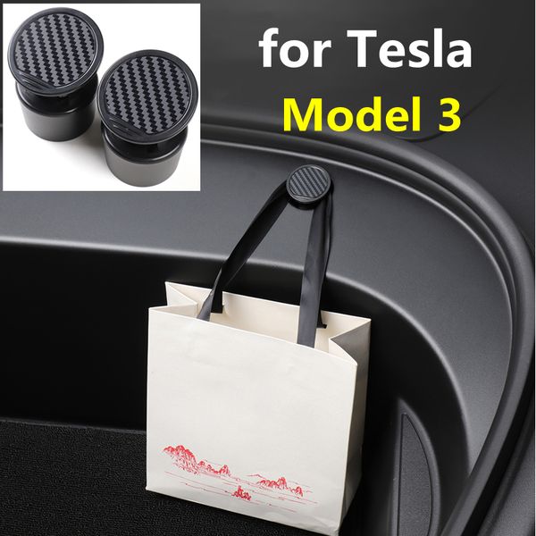 

car hanger clamp flanges functional interior accessories for tesla model 3 2021 front spare box organize hook model3 front trunk