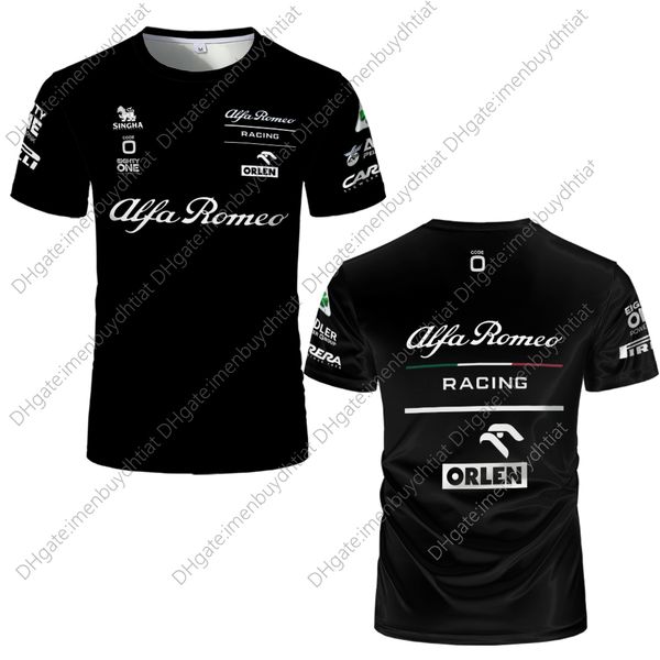 

2022 f1 team racing formula men's short sleeve t shirt alfa romeo one car print women fashion o-neck kids summer tees jersey clothing, White;black