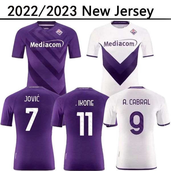 

22 23 fiorentina soccer jerseys j. ikone 2022 2023 castrovilli erick florence jersey acf jovic a. cabral milenkovic c.kouame men football sh, Black;yellow