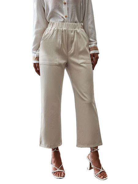 

high waist flare leg pants o5fc#, Black;white