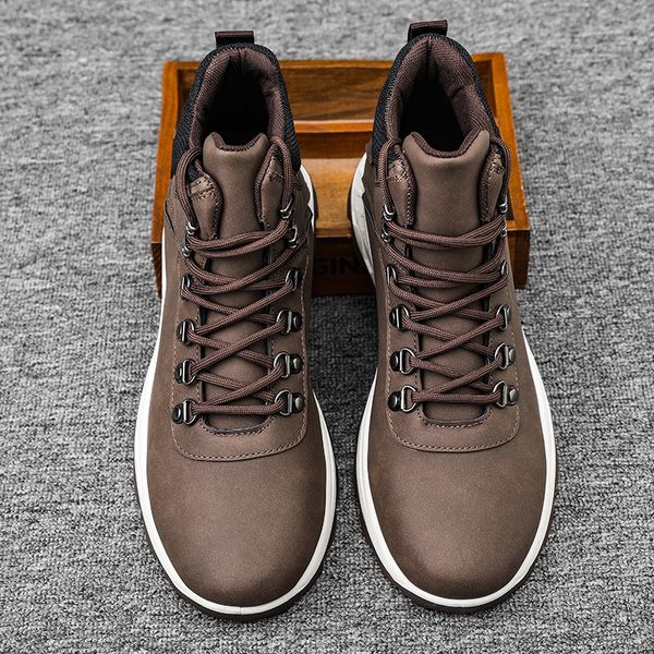 

happy original custom oem new hiking boots winter black yellow brown 39-44 9033 mens sneakers outdoor trail trekking mountain climbing sport