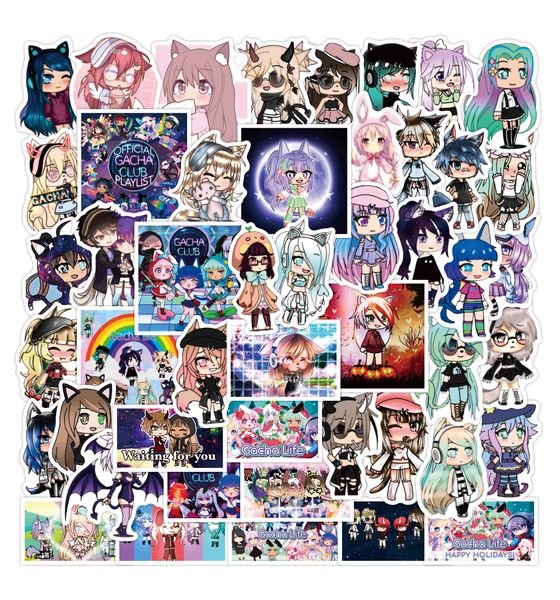 

50pcs lot graffiti anime sticker pack for kids toys phone case notebook skateboard guitar luggage water bottle snowboard motorcycle bike diy