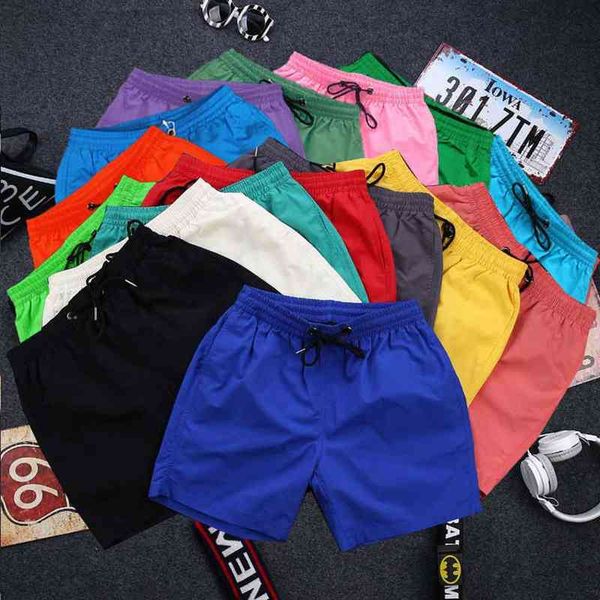 

board shorts men swimming shorts solid color quick dry lightweight trunk shorts mens beach wear bottoms l220630, Black