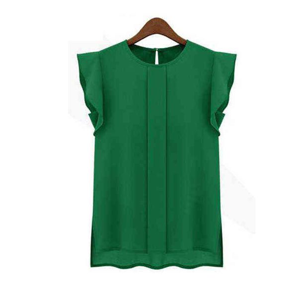 Tops casuais femininos chiffon solto tulipa tulipe blusa blusa blusa tops verão mola de primavera camisa de blusa casual feminino #672 L220705