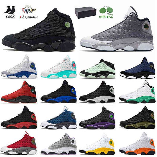 

houndstooth 13 13s mens women luxury basketball shoes black cat brave blue reverse bred hyper royal court purple red flint he got game