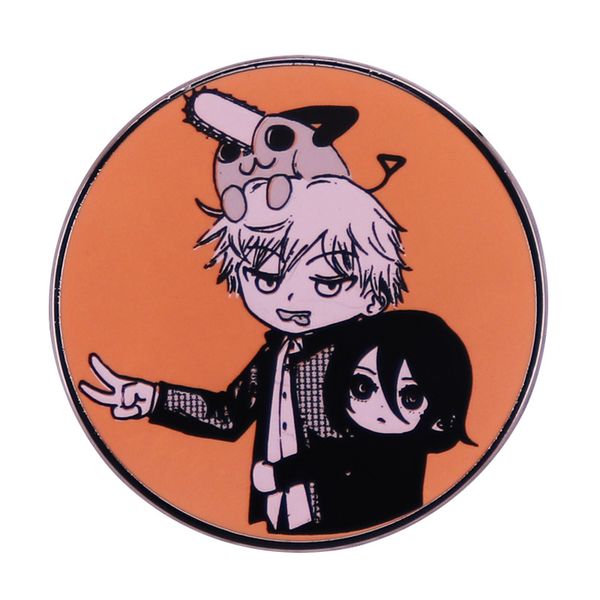 

chainsaw man enamel pin pochita lapel pins metal brooch badges accessories, Blue