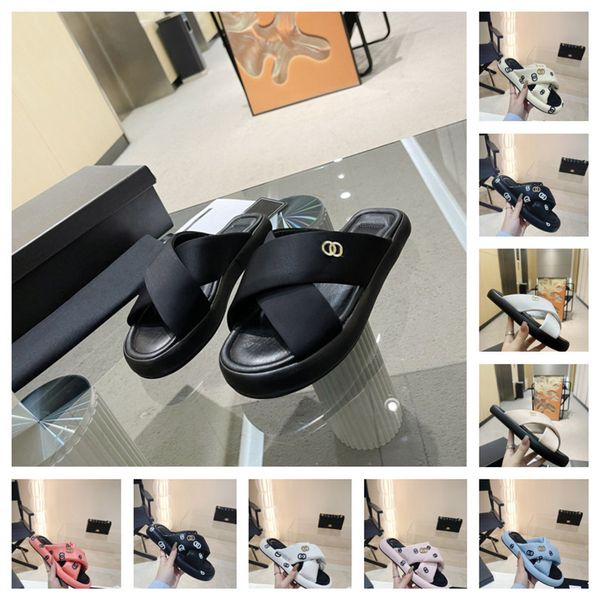 

women designer slippers bread sandals c pool slides cross straps cloud series womens slipper summer fashion soft slide comfort sandal loafer, Black
