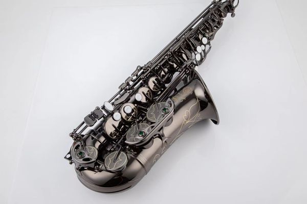 

new arrival alto saxophone r54 eb tune black nickel-plated professional musical instrument with case accessories
