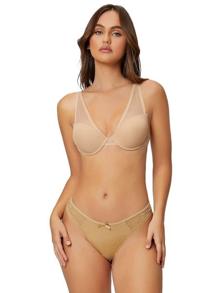 

contrast mesh underwire bra m1di#, Black;red