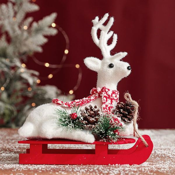 Decoração de Natal decoração boneco de neve de neve velhos homem elk esquilo polar urso de mesa de mesa ornninentschristmas