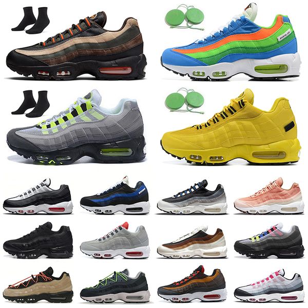 

original og 95 running shoes iron grey triple white black pink neon bordeaux 95s sneakers women dark army chlorine blue men trainers sports