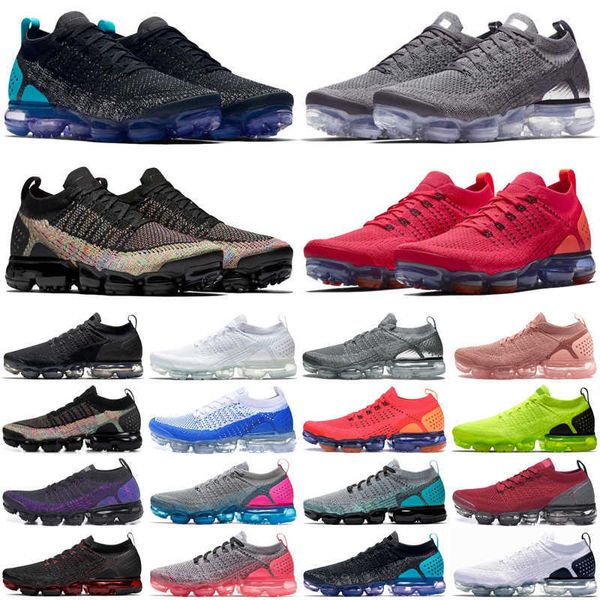 

2.0 men women casual sneakers fly knit triple black white mens trainers sports shoes runners shoe