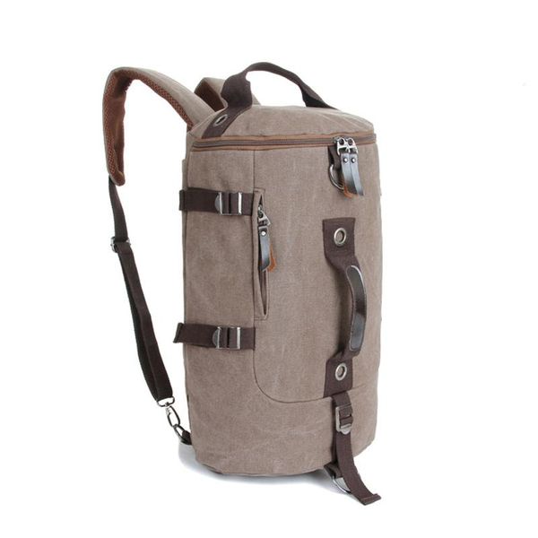 

duffel bags large capacity travel bag mountaineer backpack men and women canvas bucket shoulder solid soft handle fashion