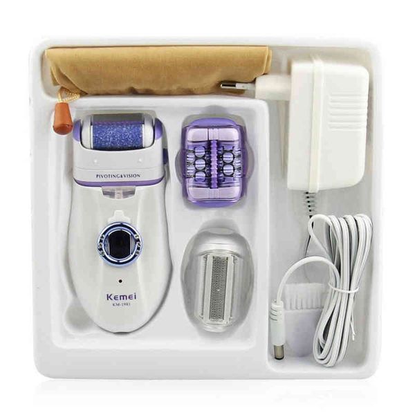 

epilator kemei 3 in 1 women electric female face hair removal lady shaver bikini trimmer body depilatory rechargeable depilation220422