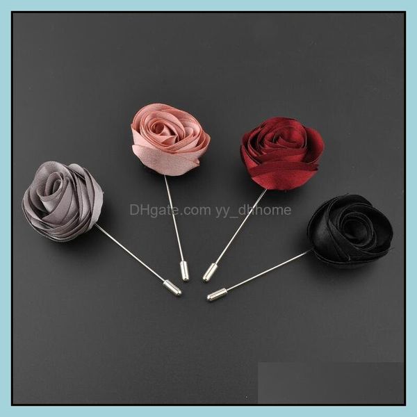 Pins Broschen Schmuck Band Revers Blume Rose Handgemachte Boutonniere Brosche Pin Herren Accessoires Pins Großhandel Drop Lieferung 2021 Dd2Mb