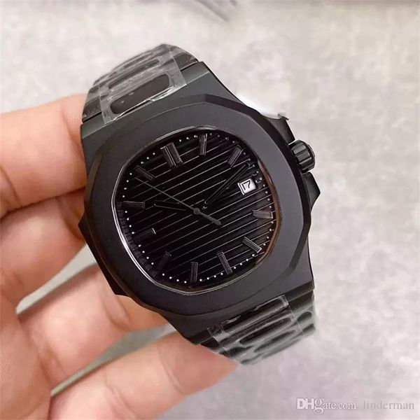 

limited edition u1 men watch automatic engraved movement 5711 sapphire crystal glass back black dial 316 stainless band wristwatches wholesa, Slivery;brown