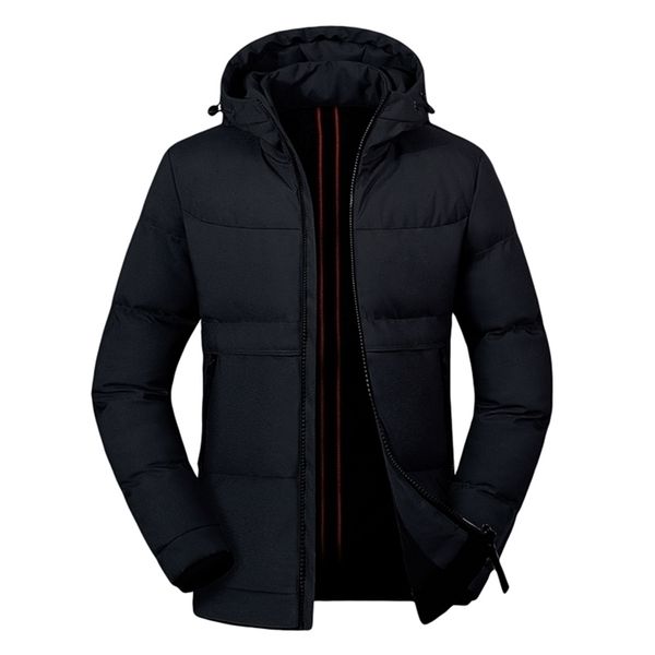 

winter coat mens casual male parka thick warm jacket mens solid windbreaker man overcoat zipper coat jaqueta masculina 201127, Black