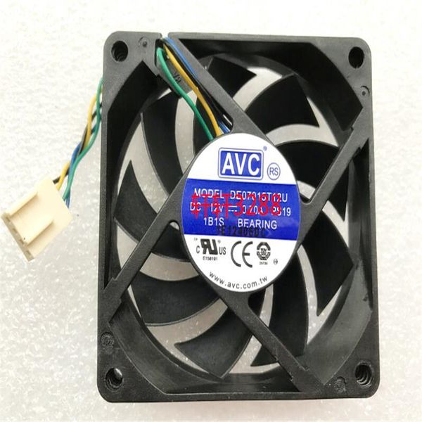 AVC DE07015T12U 7CM 7015 12V 0,70A FAM DE REFRIDADE DE CPU 4 fios de 4 fios