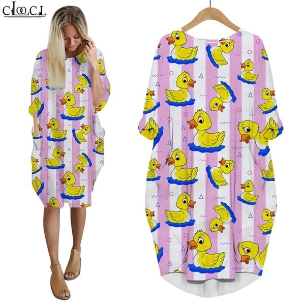 

women dress cute little yellow duck pocket dress 3d loose skirt long sleeve daughter dresses fashion female gowns w220616, Black;gray