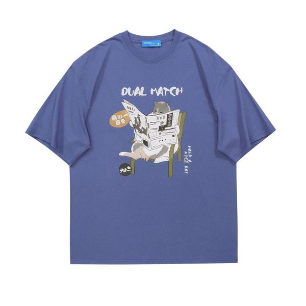 Camisetas masculinas gráficas imprimem 2022 engraçado tshirts de manga curta de verão Hip Hop Casual Mulher Top Tee Streetwear DM569Men's