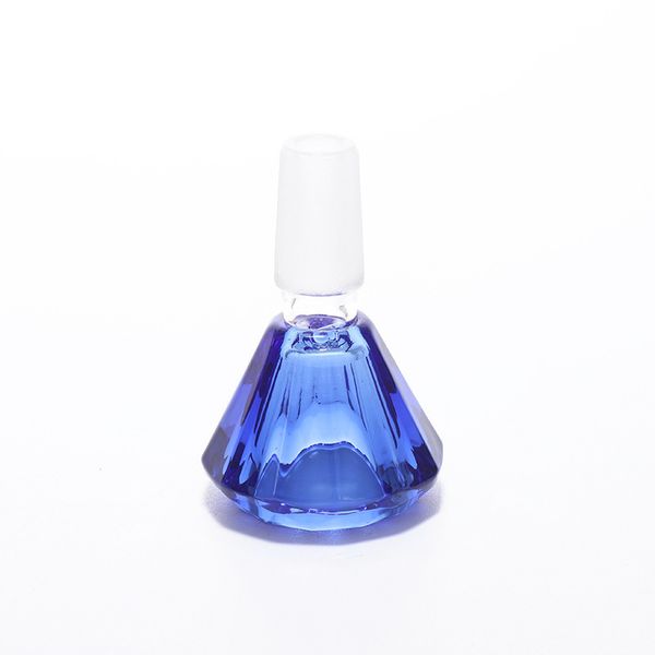 14 -миллиметровое мужское бриллиантовое стекло курить табачный табак красочный янтарь/синий/зеленый/прозрачный стеклянный бонгс для водных буровых бонж