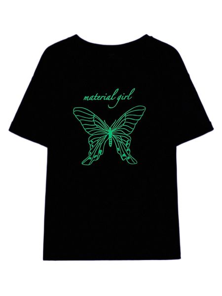 

x hanna dames reflective letter and butterfly print k1nc#, White