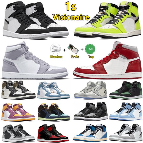 

1 basketball shoes 1s mens women sneakers visionaire grey fog newstalgia stealth 1s classic bred patent unc blue shadow 2.0 outdoor trainers