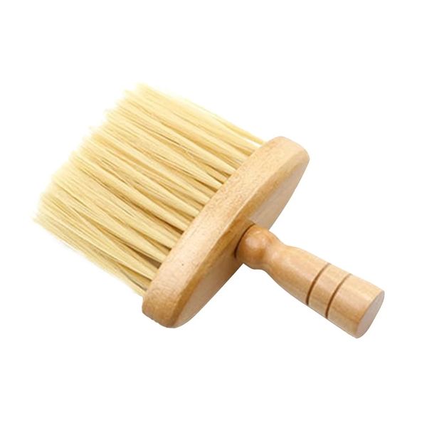 Cepillo de limpieza de peluquero con mango de madera, cepillo suave profesional para el hogar y el salón, herramienta para peinar el cabello, inventario al por mayor