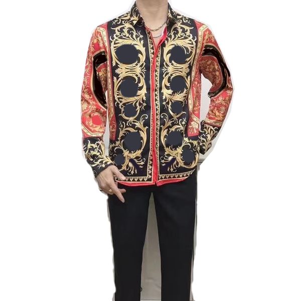 

fashion spring and autumn new european and american noble palace style high-end leisure online celebrity with young men's luxury long-s, White;black