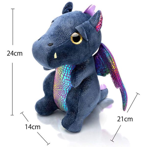 Figura de ação de brinquedo de pelúcia desenho animado 25cm fofo pequeno dinossauro voador dinossauro brinquedo de pelúcia