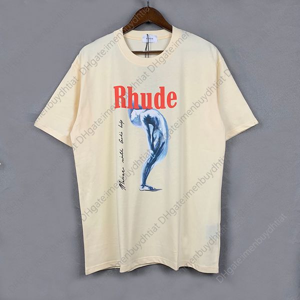 

shirt designer t sell well rhude ear of wheat t shirt men women streetwear oversize 001, White;black