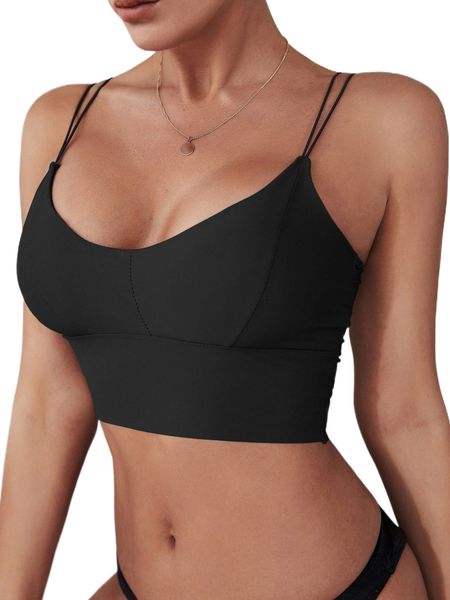 

no show bralette i8bg#, Black;red