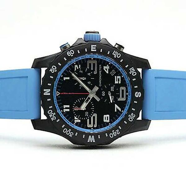 

2022 luxury men's watch japan superquartz endurance pro chronograph 44mm avenger hurricane baby blue rubber 1884 men watches hardex gla, Slivery;brown