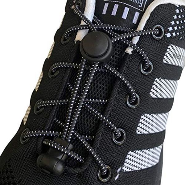 

round elastic shoelaces suitable for various shoe accessories no tie shoelace fixed stretching locking lazy laces 1 pair 220713, White;pink