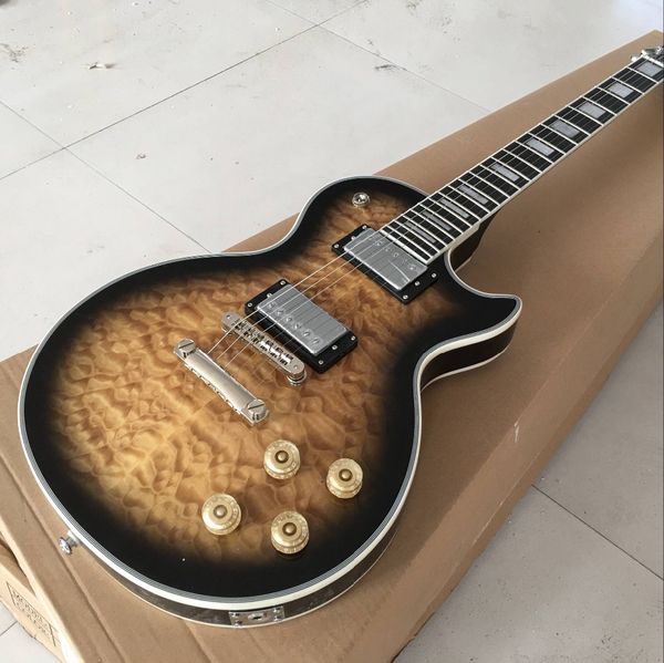 

flame electric guitar custom 6 stings guitarra rosewood fingerboard mahogany body