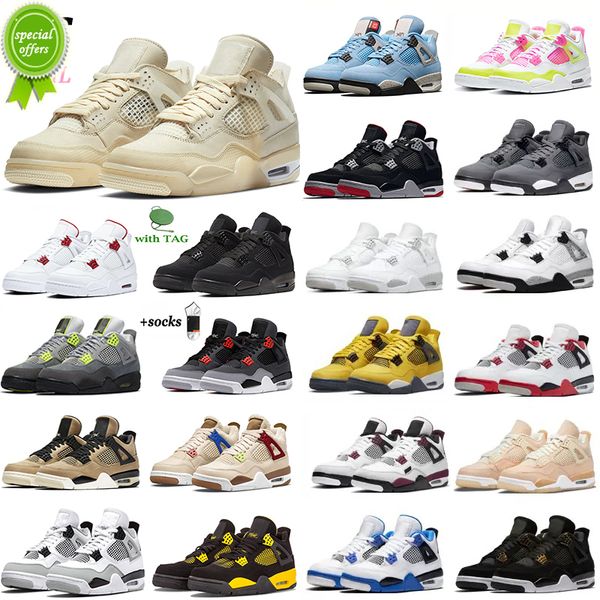 

university blue jumpman 4 4s basketball shoes men sail white guava ice oreo sail noir metallic purple black cat bred shimmer cactus jack