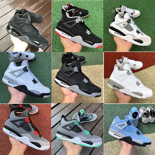 

2022 military black 4 men basketball shoes canvas black cat 4s fire red thunder white oreo university bule womens mens trainers sports sneak