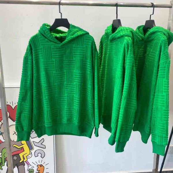

green towel hoodie women 2022 new irregular dark stripes hooded loose versatile and durable fashion ladies, Black