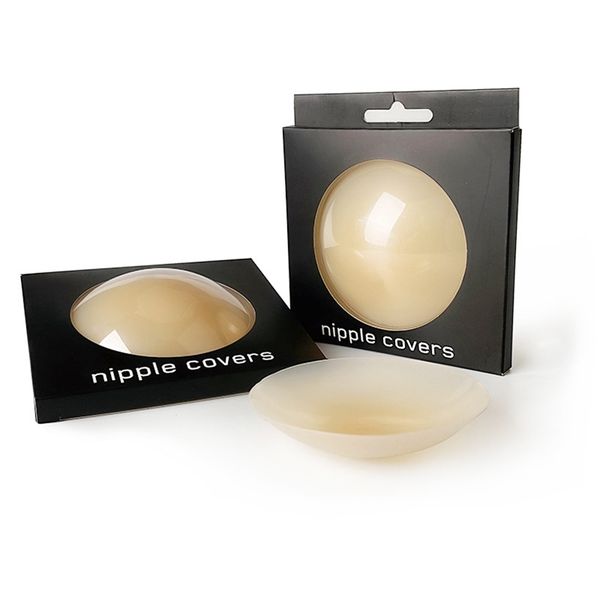 1 par de casos de silicone invisíveis capa de mamilo de cor de peito de peito de peito