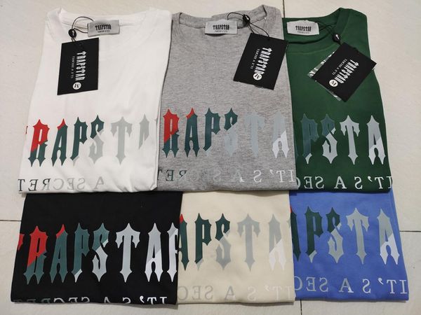 

men's t-shirts men/women cotton t-shirt loose harajuku o-neck trapstar letter print fashionsummer short sleeve 2022men's, White;black
